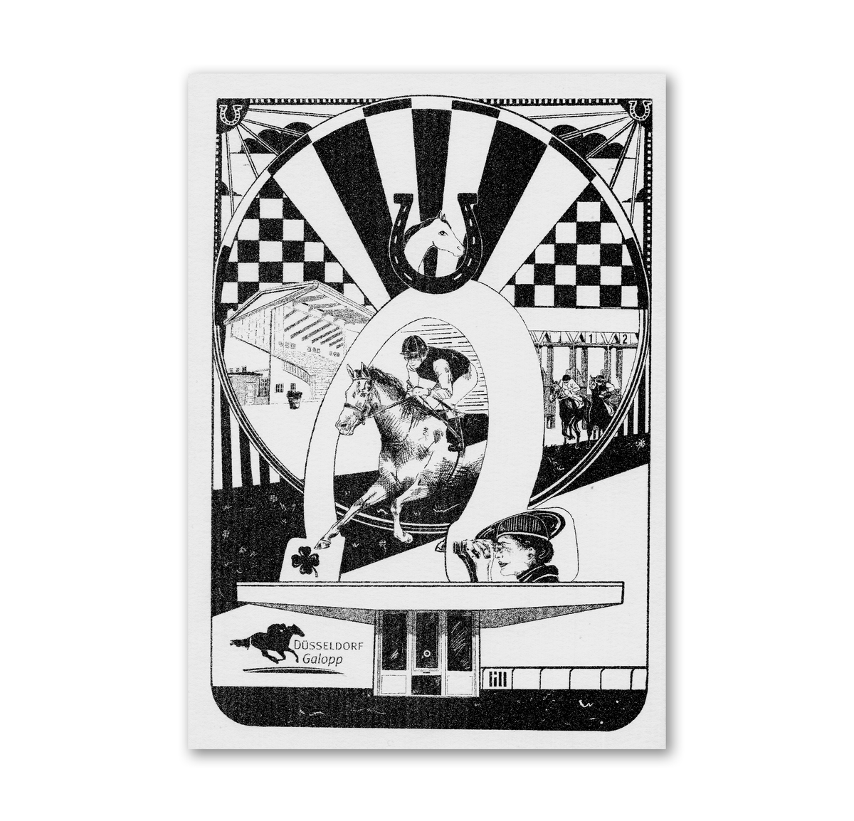 Galopprennbahn Riso Print