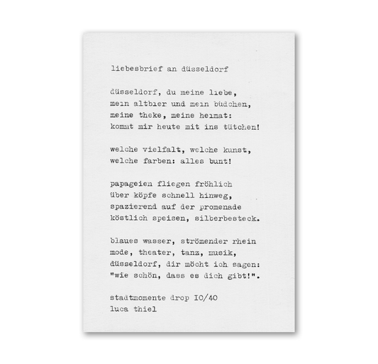 Liebesbrief an Düsseldorf Riso Print